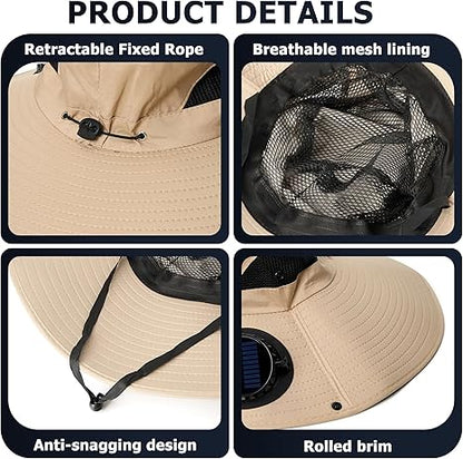 Solar Fan Hat with